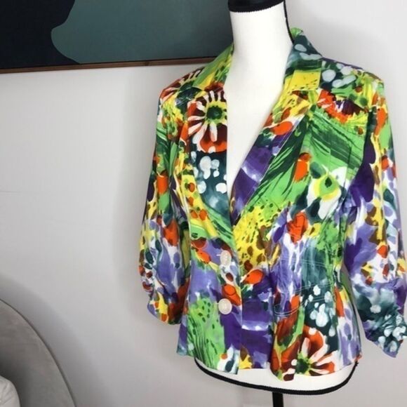 Erin London Floral Print Flattering Blazer, PM - Picture 1 of 12